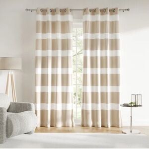 Tommy Hilfiger Breton Stripe Indoor/Outdoor Curtain Panel Pair-NWT